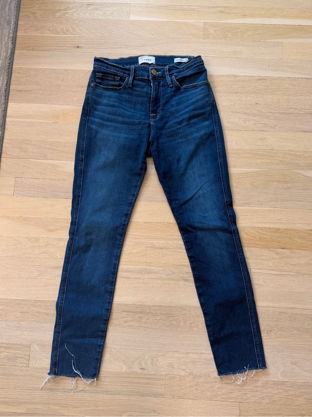 AGOLDE High-Rise Dark Blue Skinny Jeans